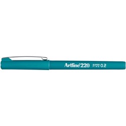 Artline 220 Fineliner Pen 0.2mm Dark Green Box of 12