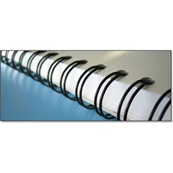 Gold Sovereign Binding Wires 34 Loop 3:1 Pitch 6mm Black Pack of 100