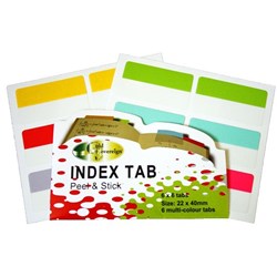 Gold Sovereign Index Tabs Peel & Stick 22 x 40mm Assorted Pack of 36