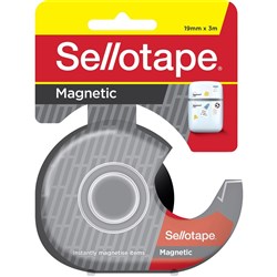 Sellotape Magnetic Tape 19mm x 3m In Dispenser Black