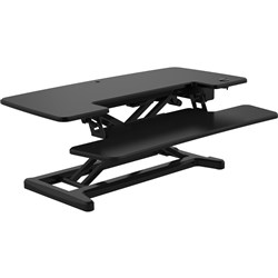 Rapid Flux Electric Desk Top Sit Stand Unit 880Wx415mmD Work Surface Black
