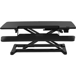 Rapid Flux Electric Desk Top Sit Stand Unit 950Wx415mmD Work Surface Black