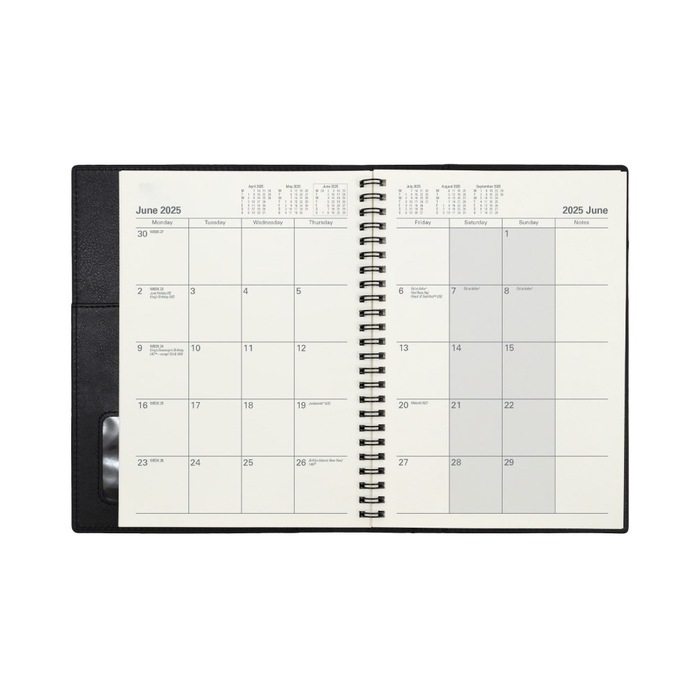 Diaries & Calendars - Collins Vanessa Diary Month To View A5 Navy Blue ...